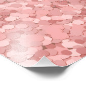 Elegante Rose Gouden Luxe Glans Monogram Foto Afdruk (Hoek)