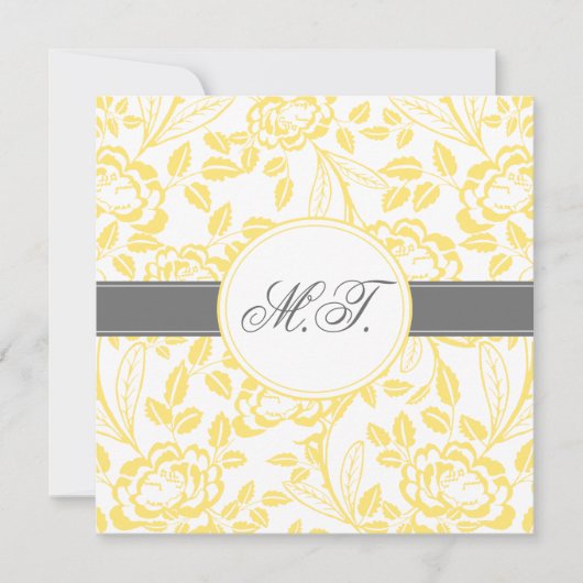 Elégante Rose Jaune Design Anniversaire Invitation (Devant)