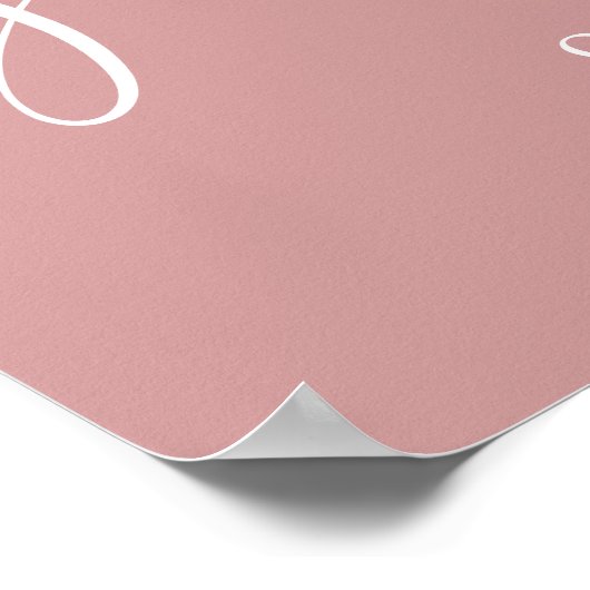 Élégante Rose rose Baby shower Dusty Affiche de b (Coin)