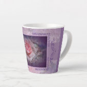 Élégante Rose Rose Et Dentelle Latte Mug (Angle droit)