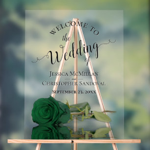 Élégante Rose Verte Émeraude Mariage de Luxe Bienv