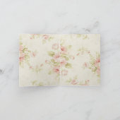 élégante rose vintage rose mariage Floral merci (Intérieur)