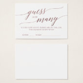 Élégante RoseGold Calligraphie Devine combien de b (Devant & derrière)