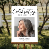 Elegante rouwfoto | Viering van het leven Poster