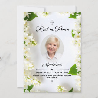 Elegante rouwkaart met dankbetuiging – Tijdloos Bedankkaart