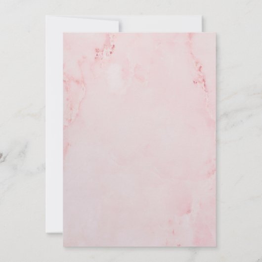 Elegante rouwviering van het leven Roze marmer Kaart (Achterkant)