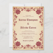 Elegante Royal Fantasy middeleeuwse bruiloft Kaart (Voorkant)