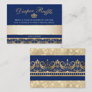 Elegante Royal Prince Baby Shower Luierspel Envelo Informatiekaartje