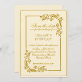 Elegante Royal save the date uitnodiging (Voorkant / Achterkant)