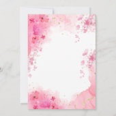 Elegante Roze Aardse Kleur Bloemen Indische Bruilo Kaart (Achterkant)