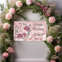 Elegante Roze Anjers 70e Verjaardagsfeest