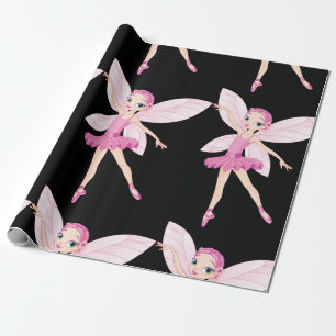 Elegante roze ballerina fee voor dansliefhebbers cadeaupapier