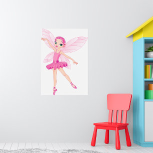 Elegante roze ballerina fee voor dansliefhebbers poster