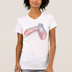 Elegante roze ballet flats Cute meisjesachtige dan T-shirt