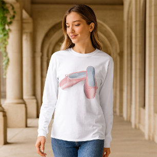 Elegante roze ballet flats Schattigee Girly danssc T-shirt
