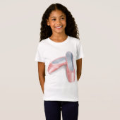 Elegante roze ballet flats Schattigee Girly danssc T-shirt (Voorkant volledig)