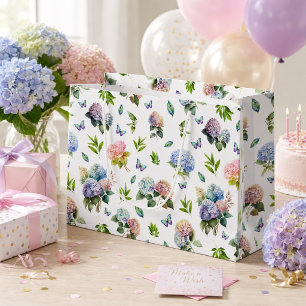 Elegante Roze Blauwe Hortensia Tuin Grote Cadeauta Groot Cadeauzakje
