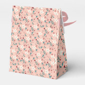 Elegante roze bloem bedankdoosjes (Achterkant)