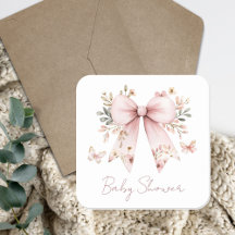 Elegante Roze Bloem Boog Meisje Baby Shower