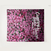 Elegante Roze Bloem Bruidsfeest Backdrop Wandkleed (Voorkant (horizontaal))