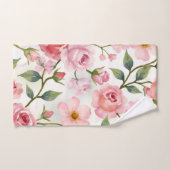 Elegante roze bloem drie stuk bad handdoek (Handdoek)