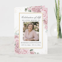 Elegante Roze Bloem Foto Rouw Herdenking