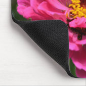 Elegante roze bloem schattige bij muismat (Hoek)