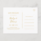 Elegante Roze Bloem Tuin Save The Date Postkaart Uitnodiging Briefkaart (Achterkant)