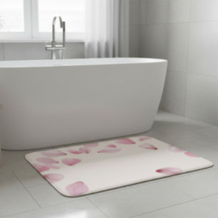 Elegante Roze Bloemblad Badmat