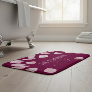 Elegante Roze Bloemblad Badmat