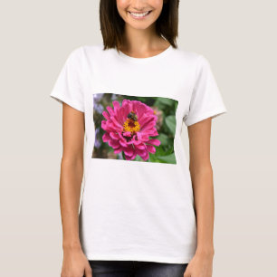 Elegante roze bloemen bloem moeder madeliefje honi t-shirt