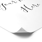 Elegante Roze Bloemen Custom Trouwposter Poster (Hoek)