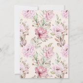 Elegante roze bloemen Eenvoudig pensioen Kaart (Achterkant)