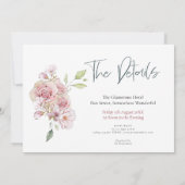 Elegante Roze Bloemen Frame Glam Hen Party Kaart (Achterkant)