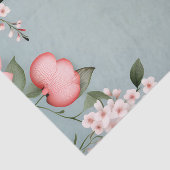 Elegante roze bloemen kant tissuepapier (Detail)