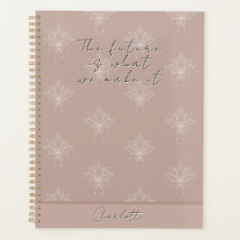 Elegante Roze Bloemen Lotus Future Quote Planner