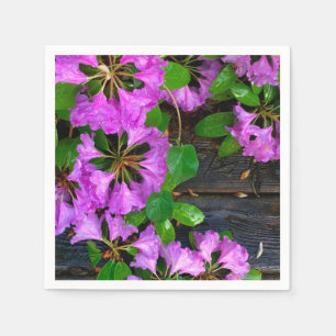 Elegante roze bloemen roze azalea's roze bloemen servet