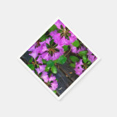 Elegante roze bloemen roze azalea's roze bloemen servet (Hoek)