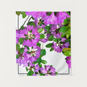Elegante roze bloemen roze azalea's roze bloemen wandkleed