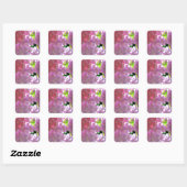 Elegante roze bloemen roze bloemenroze hortensia's vierkante sticker (Vel)