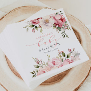 Elegante roze bloemenBaby in bloei meisje Baby sho Servet