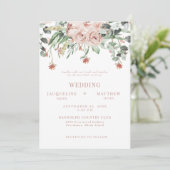 Elegante roze bloemenkorf geen ouderbruiloft kaart (Staand voorkant)