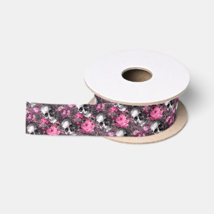 Elegante Roze Bloemenskelet Lint