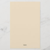 Elegante roze bloemig op ivoren achtergrond briefpapier (Achterkant)