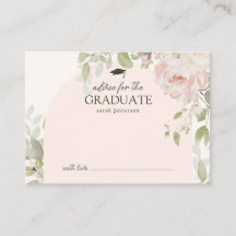 Elegante Roze Bloemige Advieskaart voor de Afgestu