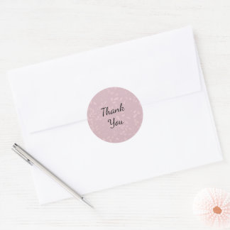 Elegante Roze Bloemige Bedankt Zakelijke Verpakkin Ronde Sticker