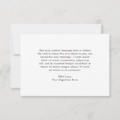 Elegante roze bloemige moderne bruiloft bedankkaart (Achterkant)