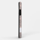 Elegante Roze Bloemige Monogram Case-Mate iPhone Case (Achterkant/rechts)
