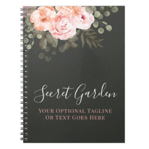 Elegante Roze Bloemige Rozen Moderne Journal Notitieboek
