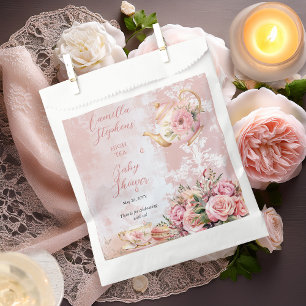 Elegante Roze Bloemige Theekrans voor een Meisje B Bedankzakje